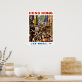 Poster Hong Kong Travel BOAC (Cuisine)