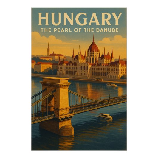 POSTER HONGRIE — LA PERLE DU DANUBE (Devant)