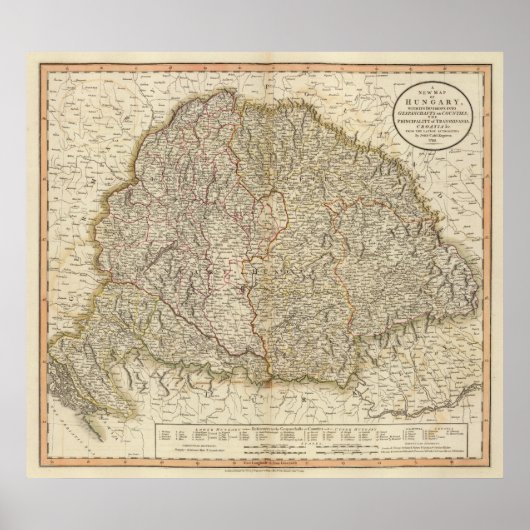 Poster Hongrie, Transylvanie, Croatie (Devant)