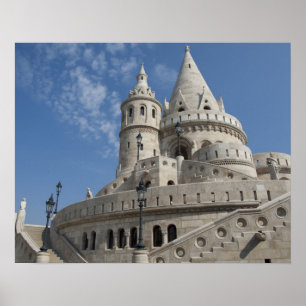 Poster Hongrie, ville capitale Budapest. Buda, Château 2