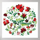 Poster Hongrois franc Matyo rouge et vert (Devant)