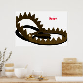 Poster honingvanger (Keuken)