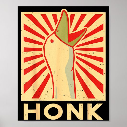 Poster Honk Goose - Funny Duck Chicken Meme Idea (Devant)