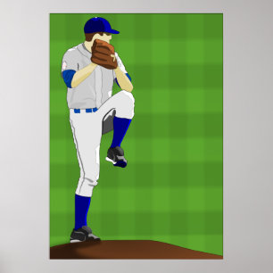 Poster honkbalpitcher