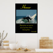 Poster Honneur chevauche les vagues de la maîtrise athlét (Cuisine)