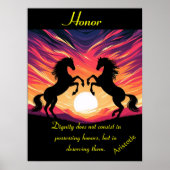 Poster Honneur Échoïe à Travers les Plaines de Sunset (Devant)