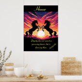 Poster Honneur Échoïe à Travers les Plaines de Sunset (Cuisine)