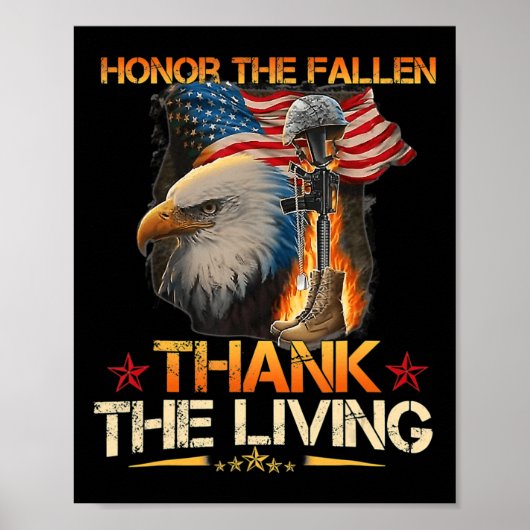 Poster Honneur Les Fallen Merci Vet Living Memorial Day (Devant)