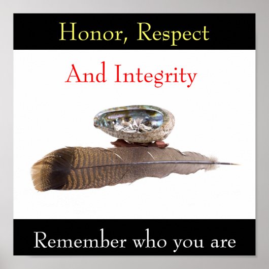 Poster Honneur, Respect Et Intégrité, Rappelez-Vous... (Devant)