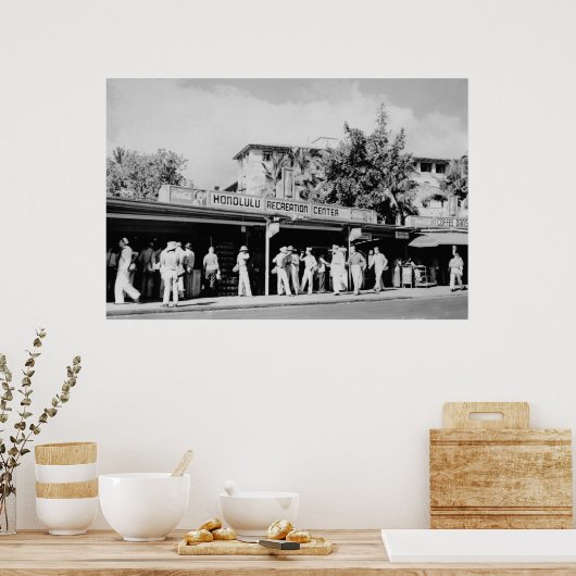 Poster Honolulu, HA - Vue de l'Honolulu (Cuisine)