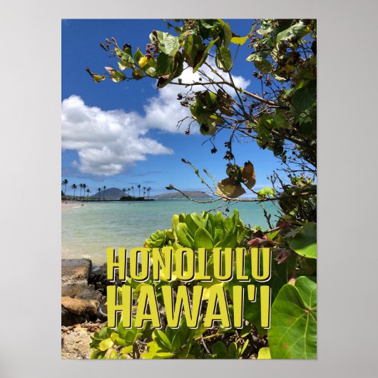 Poster - Honolulu Hawaï (Voorkant)