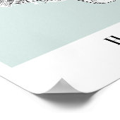 Poster Honolulu Hawaii Blue Water Street Carte (Coin)