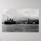 Poster Honolulu, Hawaii - Vue d'Honolulu (Devant)