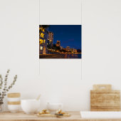 Poster Honolulu, Oahu, Hawaii. Exposition nocturne (Cuisine)