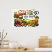 Poster Honor God First With Your Wealth Always (Cuisine)