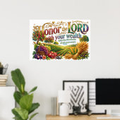 Poster Honor God First With Your Wealth Always (Bureau à domicile)