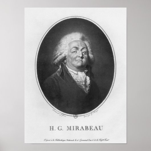 Poster Honore Gabriel Riqueti, Comte de Mirabeau (Devant)