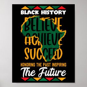 Poster Honorer le passé Inspirer l'avenir Histoire noire