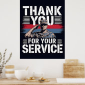 Poster Honorer nos héros Cette Journée des anciens combat (Cuisine)