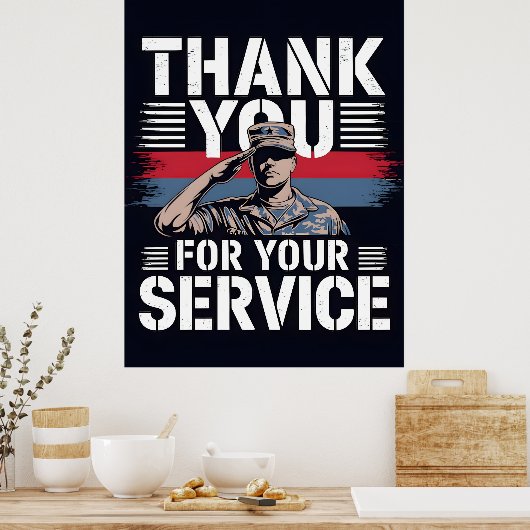 Poster Honorer nos héros Cette Journée des anciens combat (Cuisine)