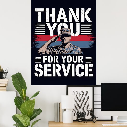 Poster Honorer nos héros Cette Journée des anciens combat (Bureau à domicile)