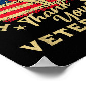 Poster Honoring All Who Served Thank You Veterans Day (Coin)