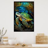Poster Honu Haven Eau De Verre (Cuisine)
