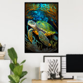 Poster Honu Haven Eau De Verre (Bureau à domicile)