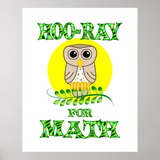 Poster Hoo-Ray pour les maths (Devant)
