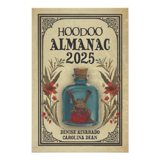 Poster Hoodoo Almanac 2025 Couverture Art Glossy (Devant)