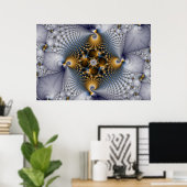 Poster Hooked And Netted - Fractal (Bureau à domicile)