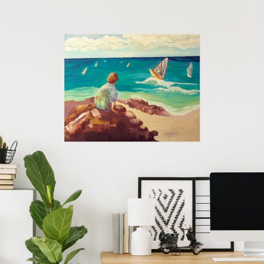 Poster Hookipa Maui (Bureau à domicile)