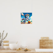 Poster Hoops Dream : Rainbow Unicorn Basketball Star (Cuisine)
