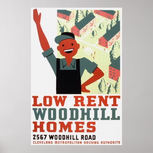 Poster Hoorshoornwoningen met laag huren (Voorkant)