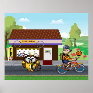 Poster Hootin' Cycles