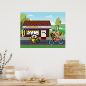 Poster Hootin' Cycles (Cuisine)