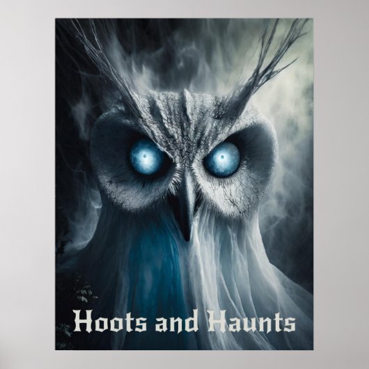Poster Hoots And Haunts - Halloween Print (Devant)