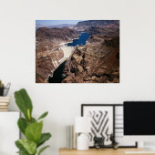 Poster Hoover Dam - vue aérienne (Bureau à domicile)