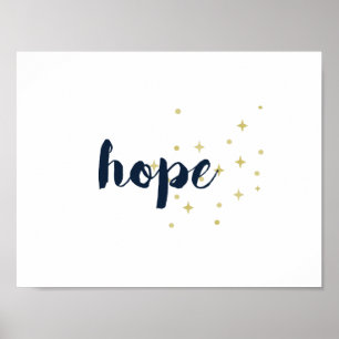 Poster Hope - Blanc