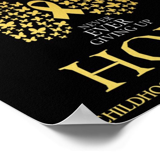 Poster Hope Chilhood Cancer Awareness Gold Ribbon (Coin)