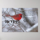 Poster Hope, Emily Dickinson (Devant)