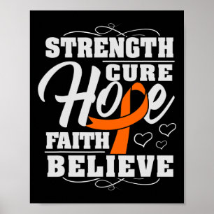Poster Hope Faith Croit Leucémie Cancer Sensibilisation R
