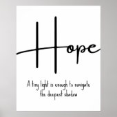 Poster Hope Inspirational Quote Wall Print (Devant)