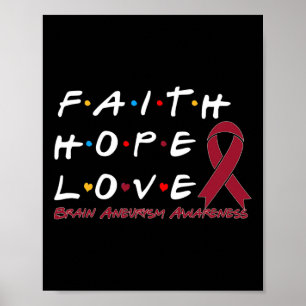 Poster Hope Love Cerveau Aneurysme Sensibilisation