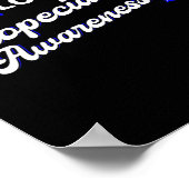 Poster Hope Love Cure Support Alopecia Awareness Ruban (Coin)