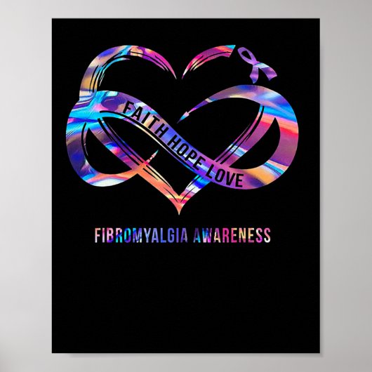 Poster Hope Love Fibromyalgia Awareness 2 (Devant)