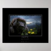 Poster HOPE Mountain Gorilla Wildlife Art Imprimer (Devant)