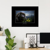 Poster HOPE Mountain Gorilla Wildlife Art Imprimer (Bureau à domicile)