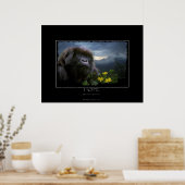 Poster HOPE Mountain Gorilla Wildlife Art Imprimer (Cuisine)