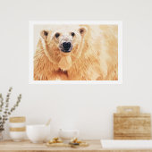Poster "Hope" Ours polaire Aquarelle Art (Cuisine)